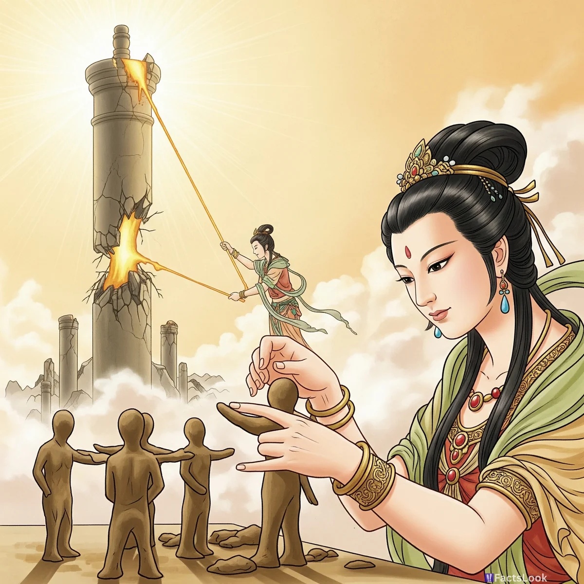 Chinese Mythology: Nüwa and the Creation of Humanity