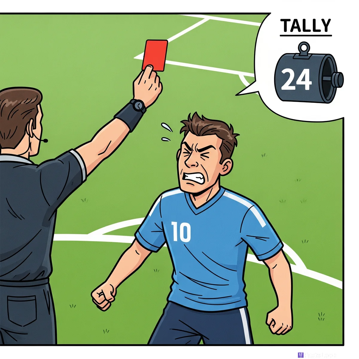 The Most Red-Carded Player