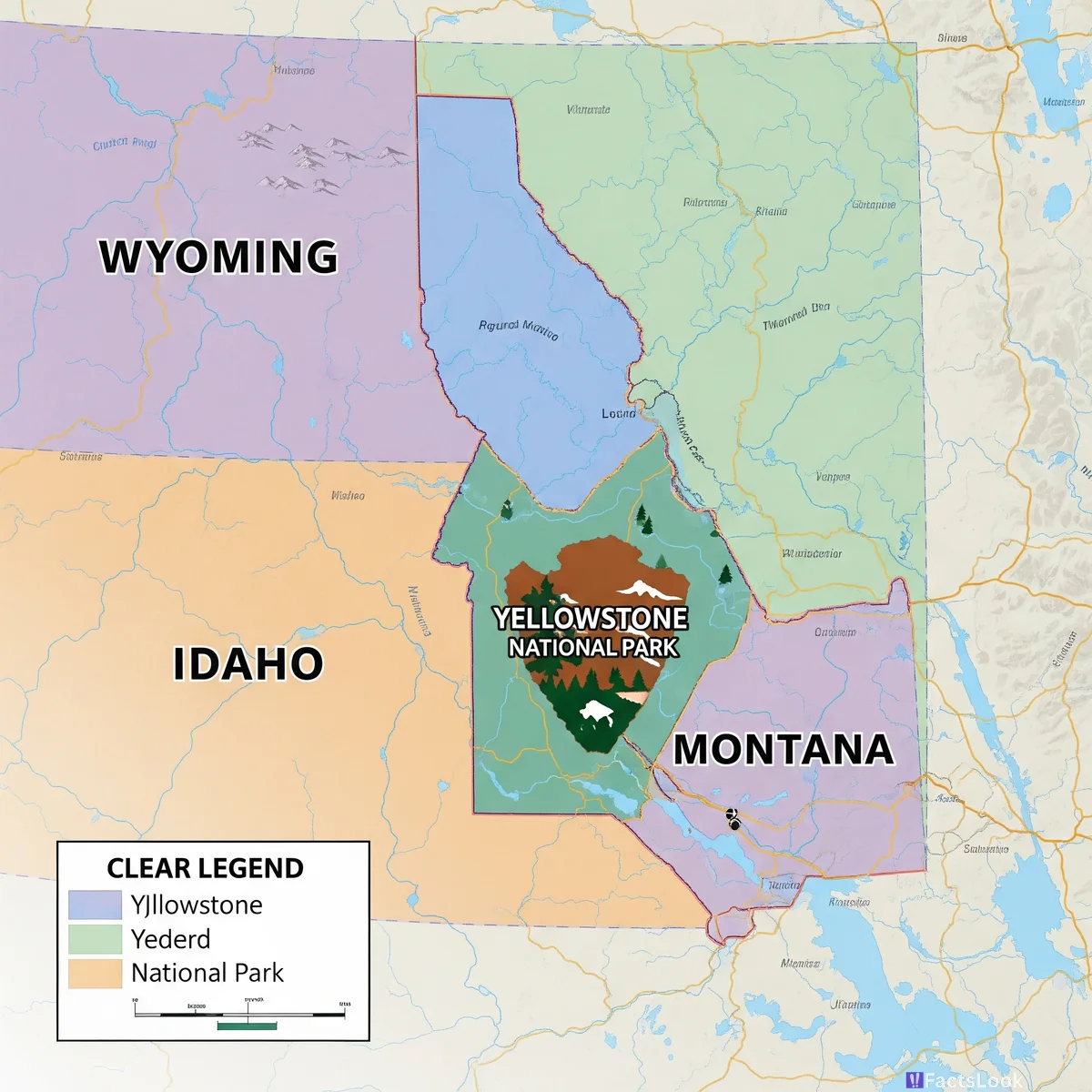 Three-State Park: Wyoming, Montana, and Idaho